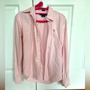 Ralph Lauren Oxford Shirt pink & white stripes